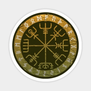 Vegvisir: Symbol of protection and Viking compass. Magnet